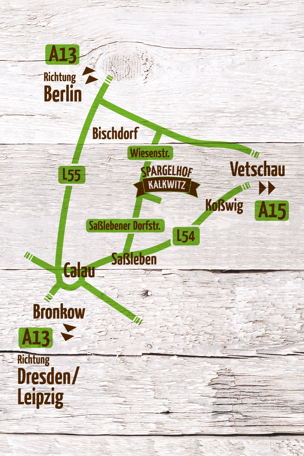 Spargelhof Kalkwitz Anfahrt